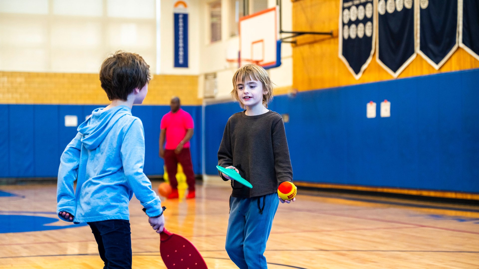 Lower School students doing extra-curricular physical activities at Churchill School.
